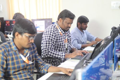 Emblix Solutions digital marketing team working in Hyderabad office