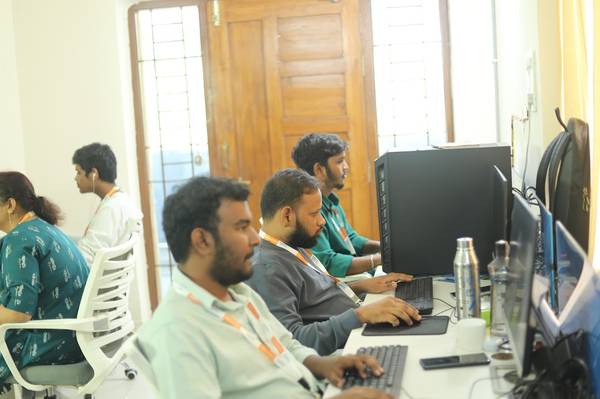 Team working at Emblix office