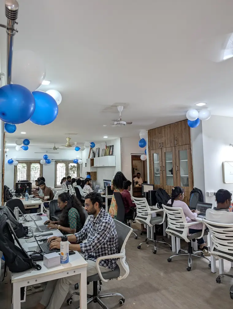 Emblix Solutions specialists running client campaigns at the Hyderabad office