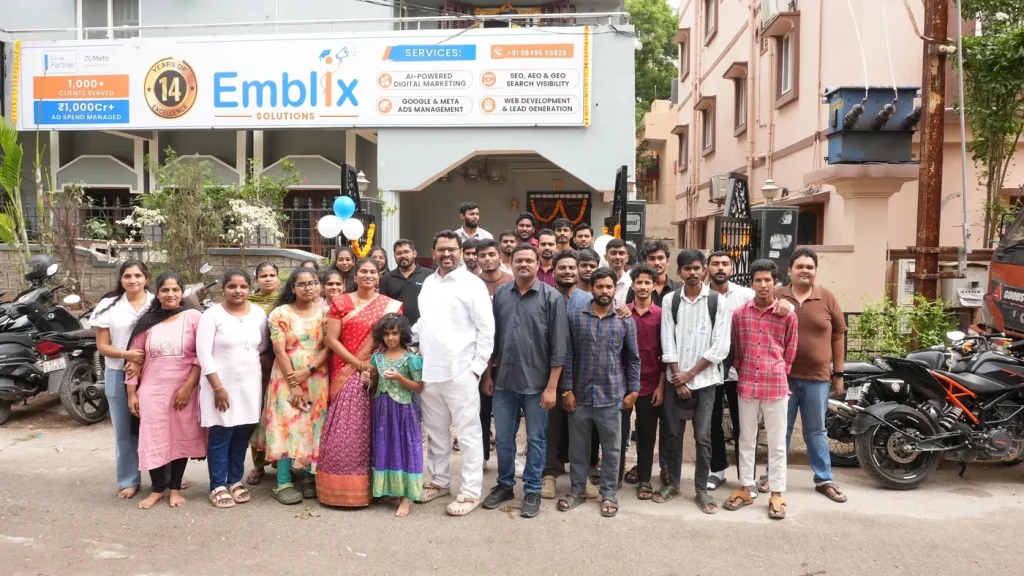 Emblix Solutions team at the KPHB office, Hyderabad
