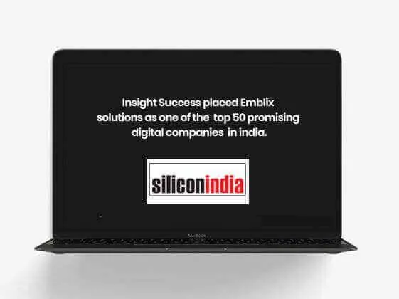 Silicon India recognition for Emblix Solutions among top marketing consulting firms