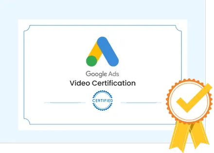 Google Ads Video certification held by Emblix Solutions