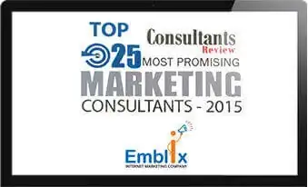 Top 25 Most Promising Marketing Consultants 2015 award to Emblix Solutions