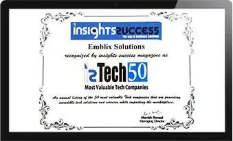 Insights Success Tech 50 recognition for Emblix Solutions