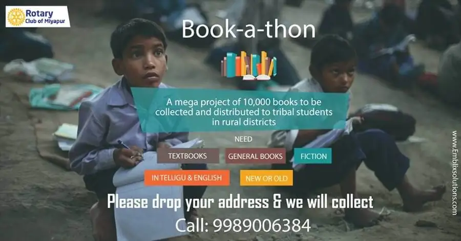 Bookathon book distribution drive by Emblix Solutions